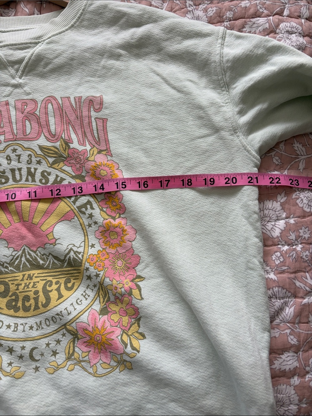Billabong Pale Green Graphic Sweatshirt - Picture 6 of 8